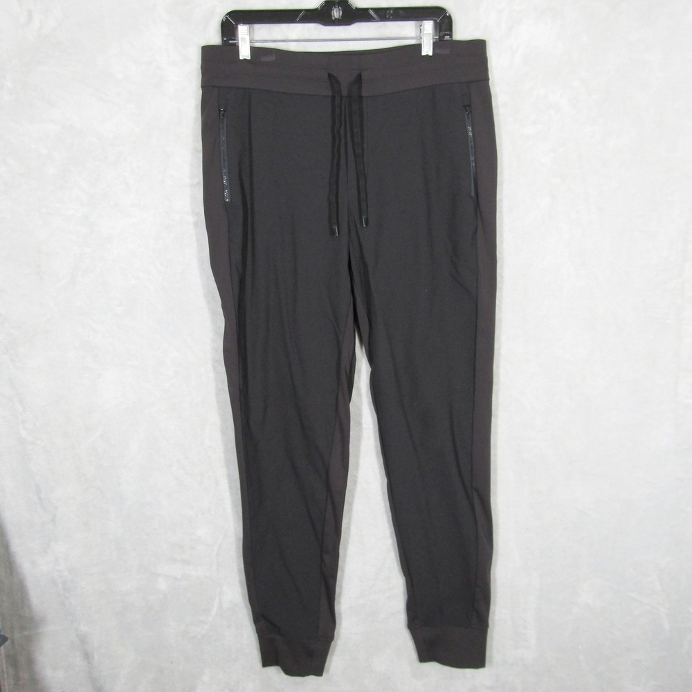 Athleta Trekkie North Jogger Pants Black Womens 14 Tall Zip Pockets Hiking Track